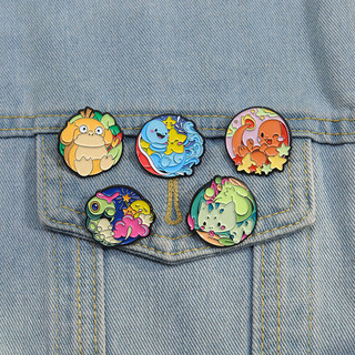 2-5 Cái / bộ Anime Ngoại Vi Kirby Men Pin Đa Năng Quái Vật Men Pin Phòng Thí Nghiệm của Dexter Ba Lô Huy Hiệu Lưu Niệm Huy Hiệu Kim Loại Quà Tặng Cho Bạn Bè