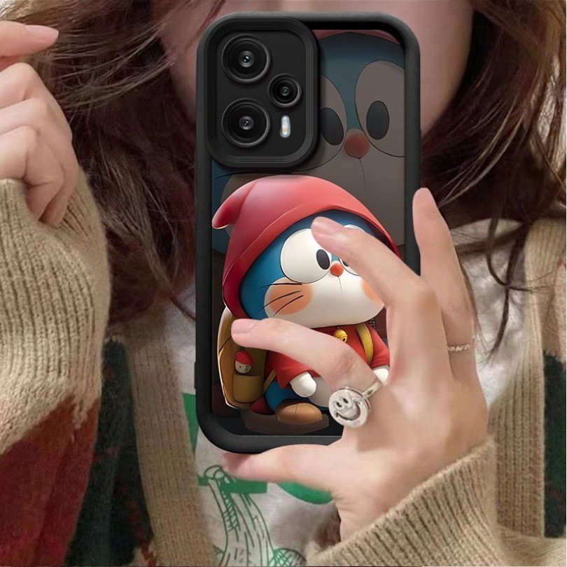 Ốp Lưng Thời Trang Doremon Cool Eyes Cho Samsung Galaxy S24 S23 Plus S24 S23 S22 Ultra S23 S20 S21 FE A05 A05S A25 A35 A55 A15 Phim Hoạt Hình Cặp Đôi Mắt Thiên Thần Vỏ Mềm Chống Sốc