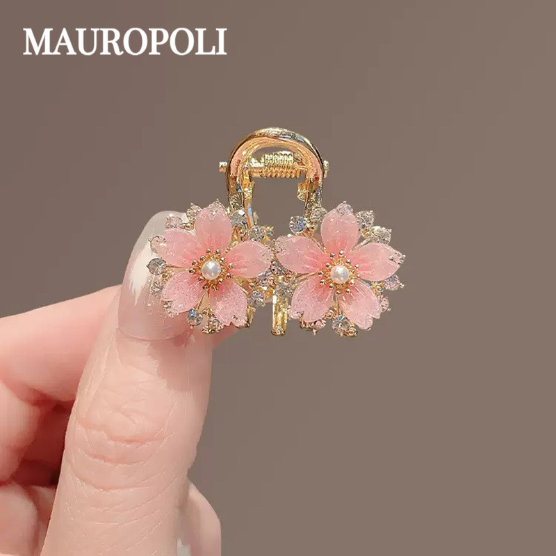 Mauropoli Kẹp tóc hoa anh đào phong cách Nhật Bản, kích thước nhỏ, phụ kiện tóc nữ cao cấp