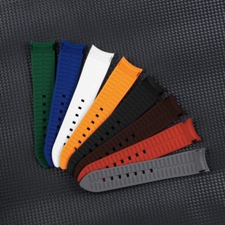 Dây đeo đồng hồ silicon cong cho Seiko Diver Dây đeo đồng hồ cao su Arc End cho đồng hồ nam Vòng tay nữ Dây đeo đồng hồ lặn thay thế 18mm 19mm 20mm 21mm 22mm 24mm
