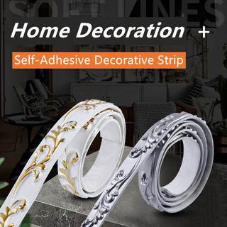 3d PVC Tự Dính Trang Trí Mềm Đường Đế Trần Viền Đường Nền Dán Tường 3D Dán Tường Trang Trí Nhà