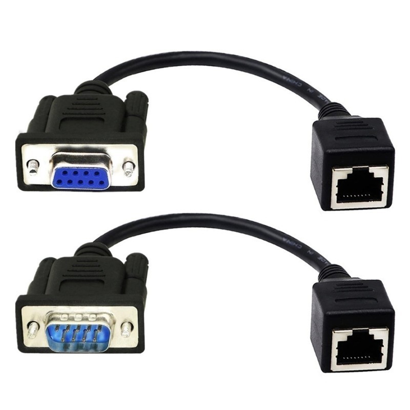 Pealike RJ45 sang RS232 DB9 9Pin Cổng Nam sang RJ45 Nữ CAT5 Ethernets Consoles Ethernets