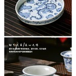 Jingdezhen Giả Yuan Xanh Trắng Họa Tiết Rồng Nồi Bàn Pha Khô Khay Trà Gốm Hộp Đựng Trà Trái Cây Giá Đỡ Nồi Đựng Trà [A211-06] — ảnh 7