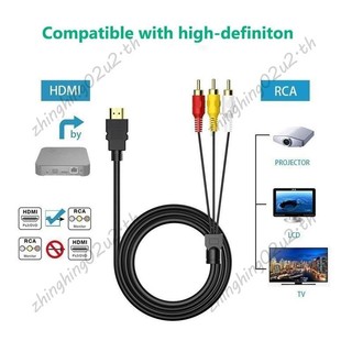 1 Đầu Nối Adapter 5Ft / HDMI Tương Thích Nam Sang 3-RCA Video Âm Thanh AV Cáp Cho TV HDTV