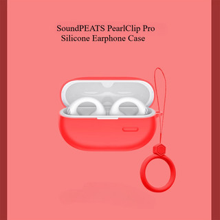 Cho SoundPEATS PearlClip Pro Vỏ Bảo Vệ Màu Trơn Tai Nghe Silicon Vỏ Mềm Bảo Vệ Tai Nghe Chống Sốc Có Nhẫn
