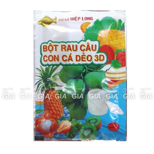 THÙNG 10 HỘP - Bột rau câu dẻo con cá Hiệp Long hộp 12 gói x 12g