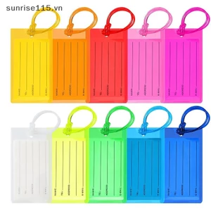 Srvn Mềm Pvc Du Lịch Thẻ Hành Lý Máy Bay Màu Silicon Bán Buôn Vali Nhãn Phụ Kiện Túi Tên Thẻ Tay Áo.