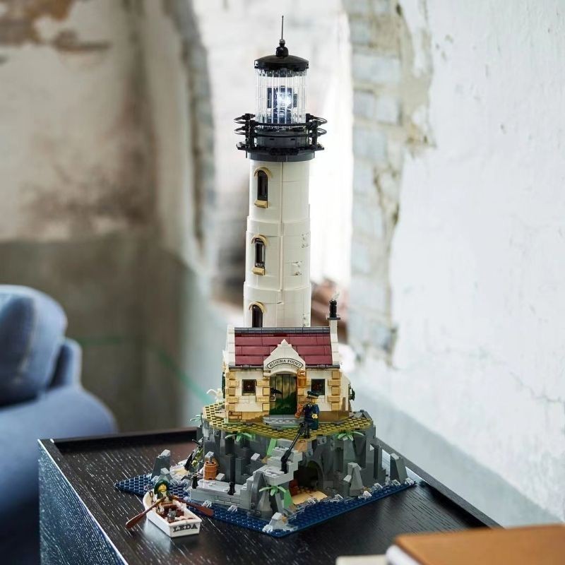Tương thích với khối xây dựng Lego Đồ chơi lắp ráp hải đăng bên bờ biển ...