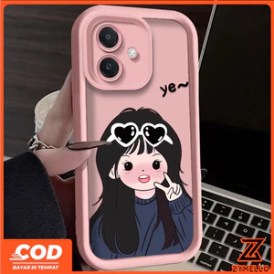Ốp Lưng Cho OPPO Reno 14F Reno 13F Reno 13 Pro Reno12 F Reno12 Pro Reno11 F Reno 11 Reno 10 Reno 8T Reno 8Z Reno 7Z Reno7 Reno8 Reno5 Cặp Đôi Cô Gái Nhút Nhát Vỏ Điện Thoại TPU Chống Sốc