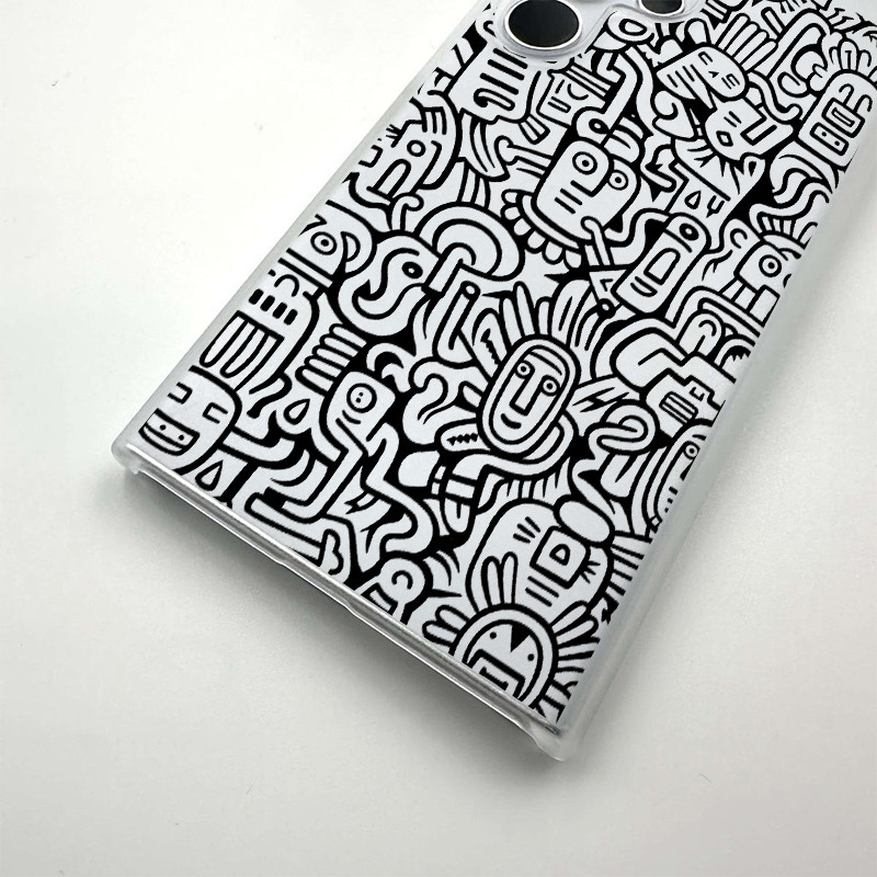 Ốp điện thoại cứng mờ họa tiết Graffiti Micro Matte cho Samsung S25 Ultra S24 Ultra S24 FE S23 Ultra S22 S21 FE S20 A56 A55 A53 A16 A15 A33 A72 Vỏ chống sốc chống vân tay