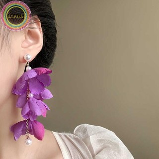 Safenh Lãng Mạn Retro Phóng Đại Hoa Hồng Đỏ Thả Bông Tai Nữ Bầu Không Khí Mô Phỏng Hoa Kỳ Nghỉ Tính Khí Bông Tai VN