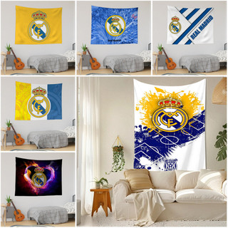 Câu lạc bộ bóng đá Real Madrid Tấm thảm Polyester in một mặt Tấm thảm trang trí nội thất (Có kẹp)