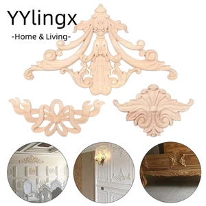 YYlingx Khung Gỗ Khắc Hoa Tự Nhiên Trang Trí Góc Tủ/Tường Nhà Phong Cách Châu Âu Chất Lượng Cao
