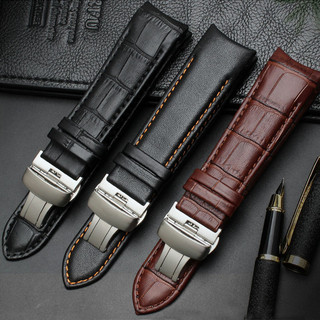 Dây đồng hồ da thật cong cho Tissot T035 607 407 439 22mm 23mm 24mm nam nữ, khóa bướm, thay thế