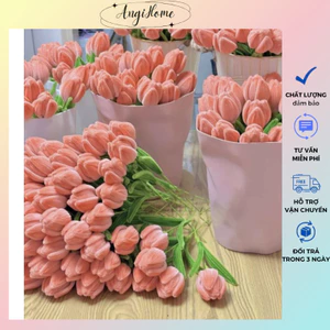 HOA TULIP KẼM NHUNG LÀM SẴN NGUYÊN BÔNG CHƯA BAO GỒM BÓ GIẤY KIẾNG LÀM QUÀ TẶNG 20/11, 20/10, 8/3, 14/2