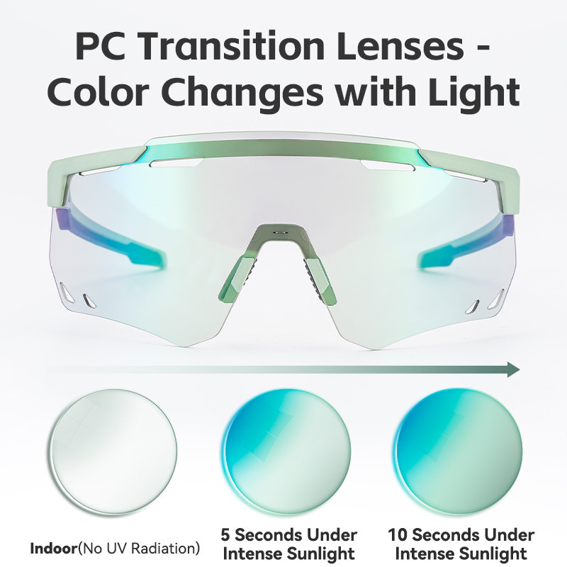 ROCKBROS Kính Đi Xe Đạp Chống Nắng UV 400, Photochromic, Phù Hợp Cho Thể Thao Ngoài Trời