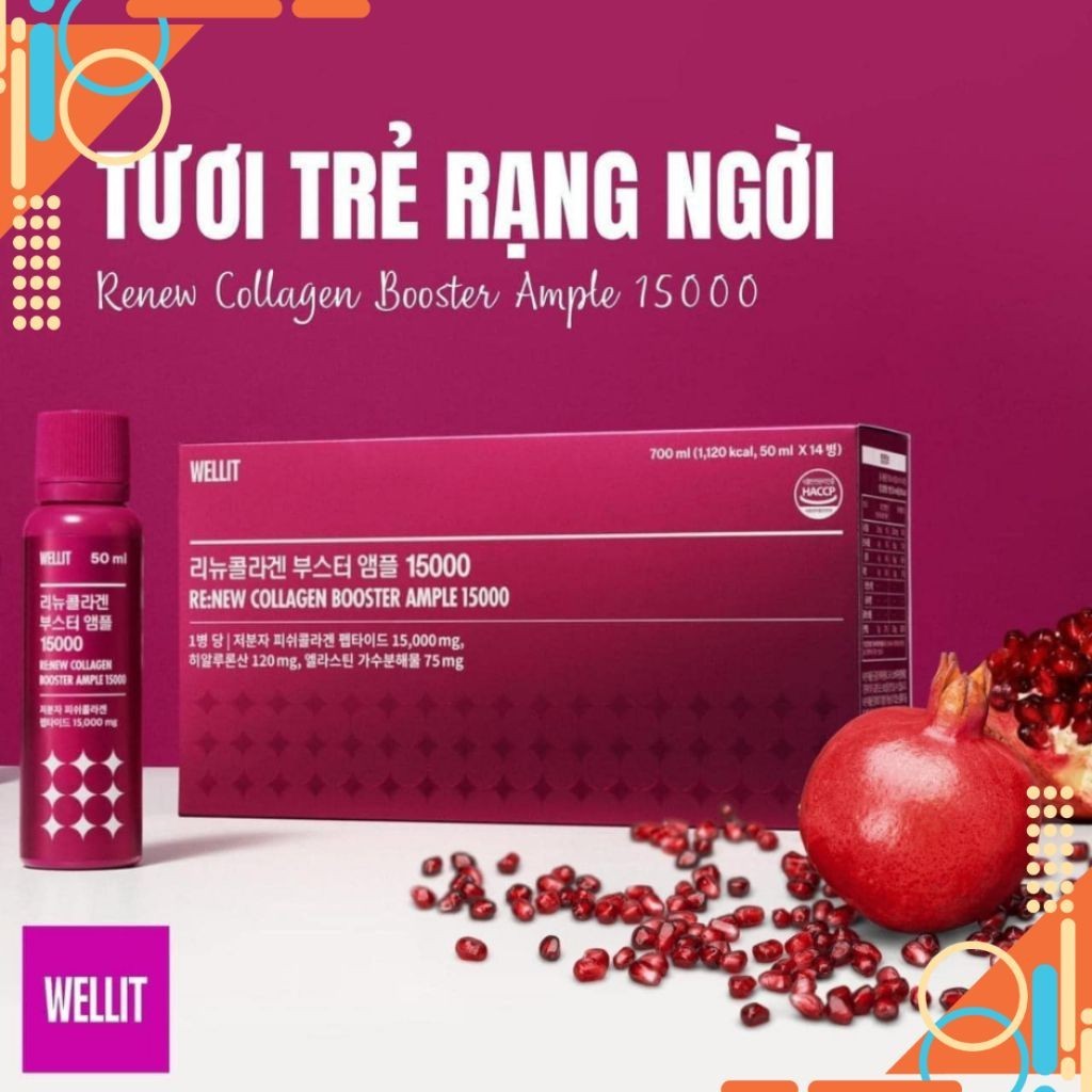 Collagen Wellit Booster Ample Nước uống Trẻ Hóa Da Hàn Quốc - HTshop ...