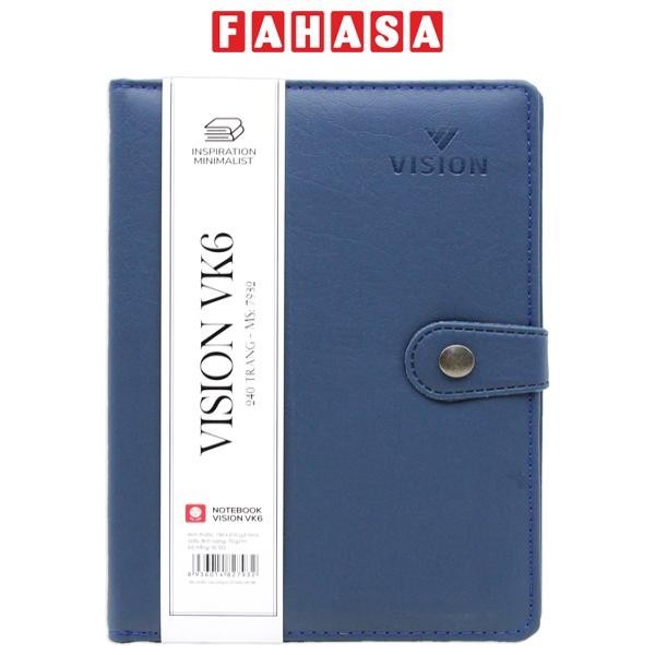 Sổ Bìa Da Có Khuy Bấm - Kẻ Ngang 240 Trang 70gsm - Vision VK6 - Hải ...