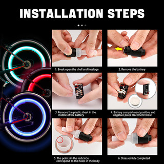 van xe phát sáng SEAMETAL Đèn cảnh báo nhấp nháy LED bánh xe ô tô