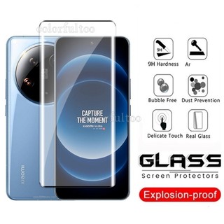 Bảo Vệ Màn Hình 2 TRONG 1 Cho Xiaomi 14 Ultra 5G 14Ultra 14Pro Mi14 Xiomi14 9H Full Cover Kính Cường Lực Bảo Vệ Phim Camera Ống Kính Bảo Vệ Màn Hình Phim