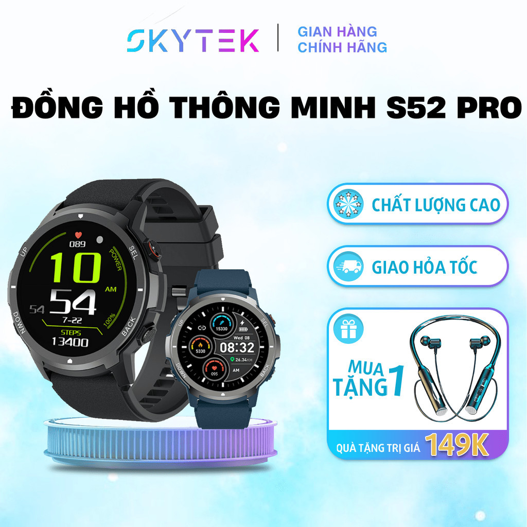 Đồng Hồ Thông Minh S52 Pro, Smart Watch nghe gọi thông minh, chống nước ...