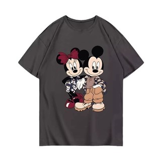 Áo thun cotton ngắn tay oversize chuột Mickey dáng rộng form thiết kế