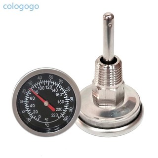 Đồng hồ đo nhiệt độ ren COLO 1 4 NPT không gỉ cho nồi hơi ấm đun nước