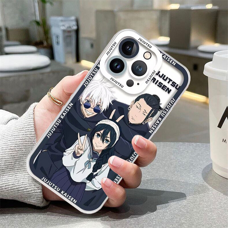 Anime Nhật Bản Jujutsu Kaisen Gojo Satoru Yuta Ốp Điện Thoại Trong Suốt Tương Thích Cho iPhone 11 12 13 14 15 Pro Max PLUS 12 13 Mini XR X XS Max 8 7 6 6S PLUS Vỏ Mềm Chống Sốc