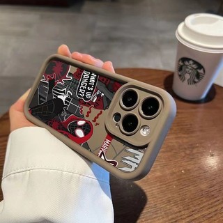 Carcasa De TeléFono Spider-Man Vỏ Điện Thoại Cho Iphone 15 11 12 14 13 Pro Max 7plus Xr X 15 7 8 Plus Mini Xs Max Se 2020 Vỏ TPU Mềm Chống Sốc Sky Eye Ladder Cover