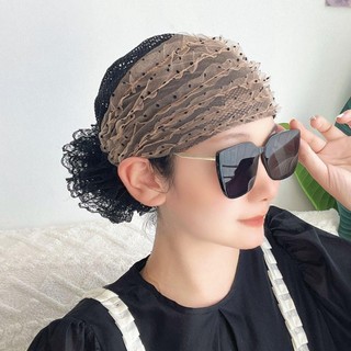 Mũ Turban CORESSPACE - Khăn Trùm Đầu Có Ren Thanh Lịch, Thời Trang Mùa Hè Cho Nữ