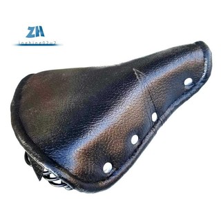 Vintage Giả Da Xe Đạp Yên Đinh Tán Sprung Mùa Xuân Xe Đạp Đi Xe Đạp Đệm Ghế Màu Đen Cho Xe Đạp Đường Bộ MTB