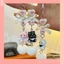 Chào Hello Kitten Hair Ball Mặt dây chuyền, Đính cườm Sweet Girl Heart Móc chìa khóa mèo hoạt hình dễ thương