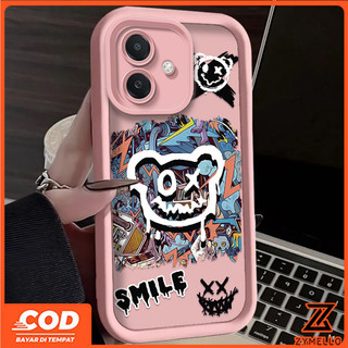 Ốp điện thoại cho Realme Note 60 Realme Note 50 Realme C75 C65 C67 C61 C55 C53 C51, ốp điện thoại TPU chống sốc hình đầu gấu graffiti