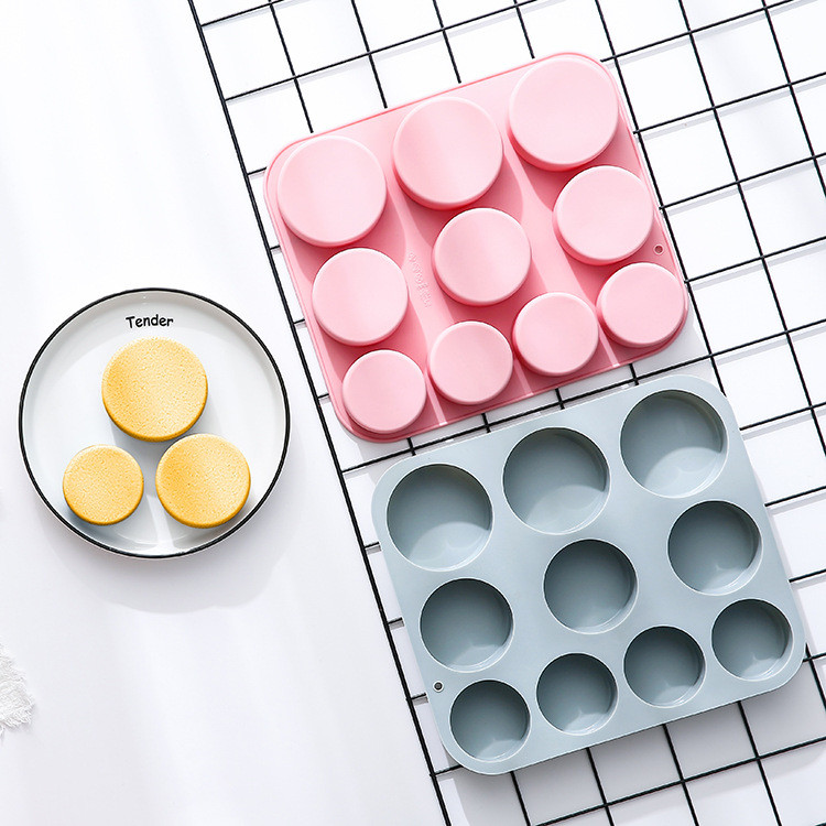10 / 12 Khoang Kích Thước Khác Nhau Hình Trụ Khuôn Silicon Khay Nướng Bánh Epoxy Khuôn Socola