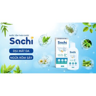 [Tặng 1 Gạc Răng Miện Sachi] Combo 3 Nước Tắm Thảo Dược SACHI Ngừa Rôm Sảy, Ngăn Cảm Cúm, Cảm Lạnh Cho Bé Lọ 250ml