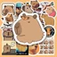 Hộp 25 Miếng Dán Sticker HÌNH CHUỘT LANG CAPYBARA - Chống Thấm Nước Trang Trí laptop, vali - NSX Gì Cũng In - GÌ CŨNG IN