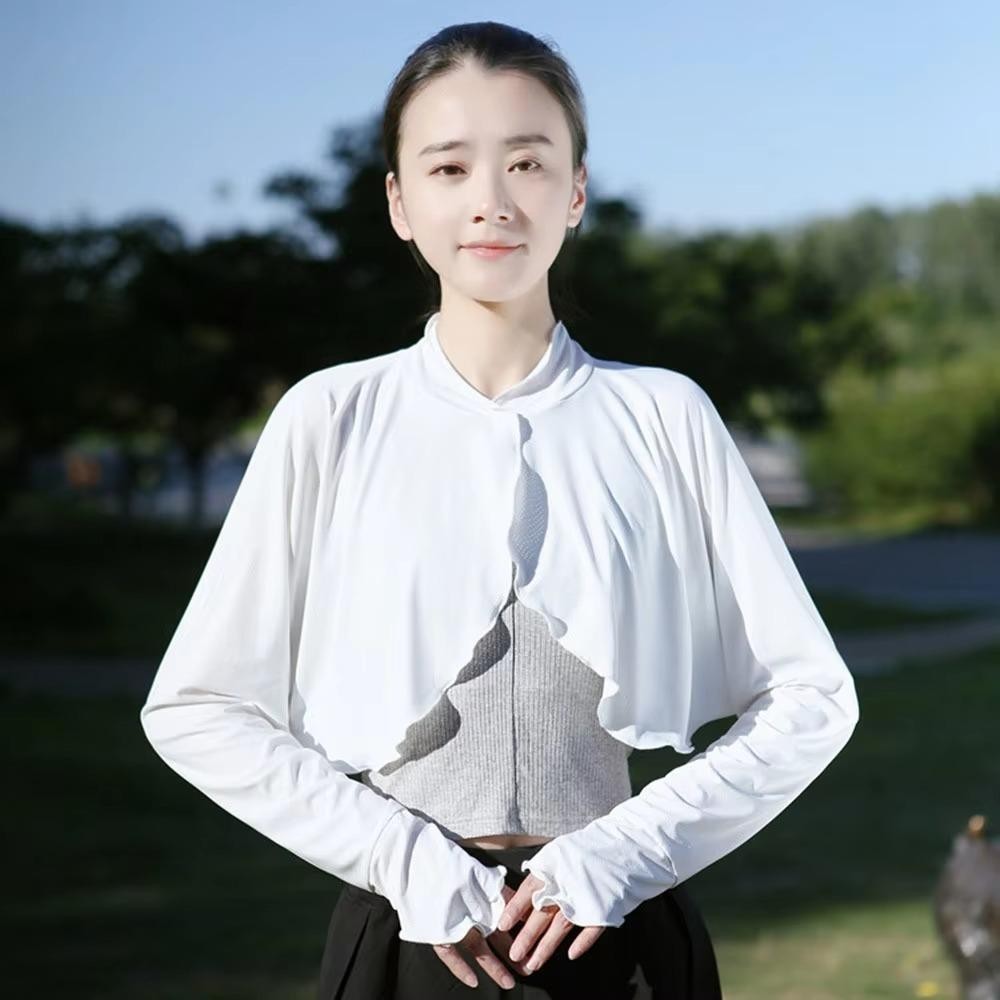 Áo len Cardigan nữ che nắng FEDAOG, Khăn choàng chống nắng dài tay thoáng khí cho nữ, Áo choàng ngắn thông thường màu trơn mùa hè ngoài trời