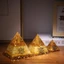 Kim tự tháp pha lê CATIYAHA, Kim tự tháp Citrine Orgonite thủ công 5 / 6 / 8 / 10cm, Nhựa trang trí Thiết kế khối Quà tặng Sự thịnh vượng Thu hút Trang trí nhà pha lê