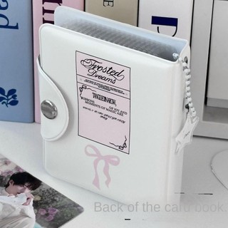 WEAVELYF Card Album, Pudding puppy 3 Inch Mini Photocard Binder, PVC với 16 trang bên trong Love Bow Idol Card Collect Book