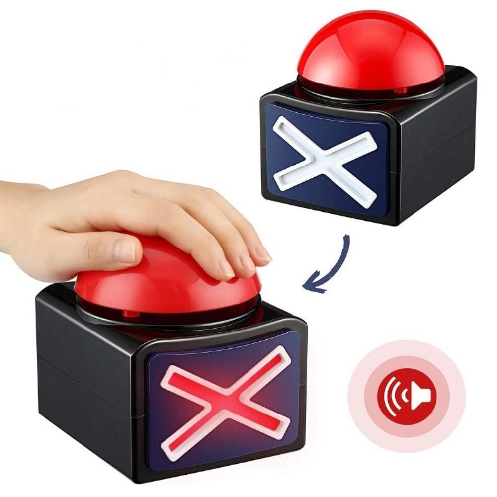 SEYAWSON Red Game Buzzer, Sounding Toy Trivia Quiz Game Answer Buzzer, Bền bỉ với đèn âm thanh ABS Talent Buzzer