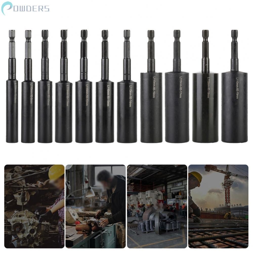 -NEW-Chrome-vanadium Steel Hexagon Socket Nut Driver Set Drill Bit Hex ...