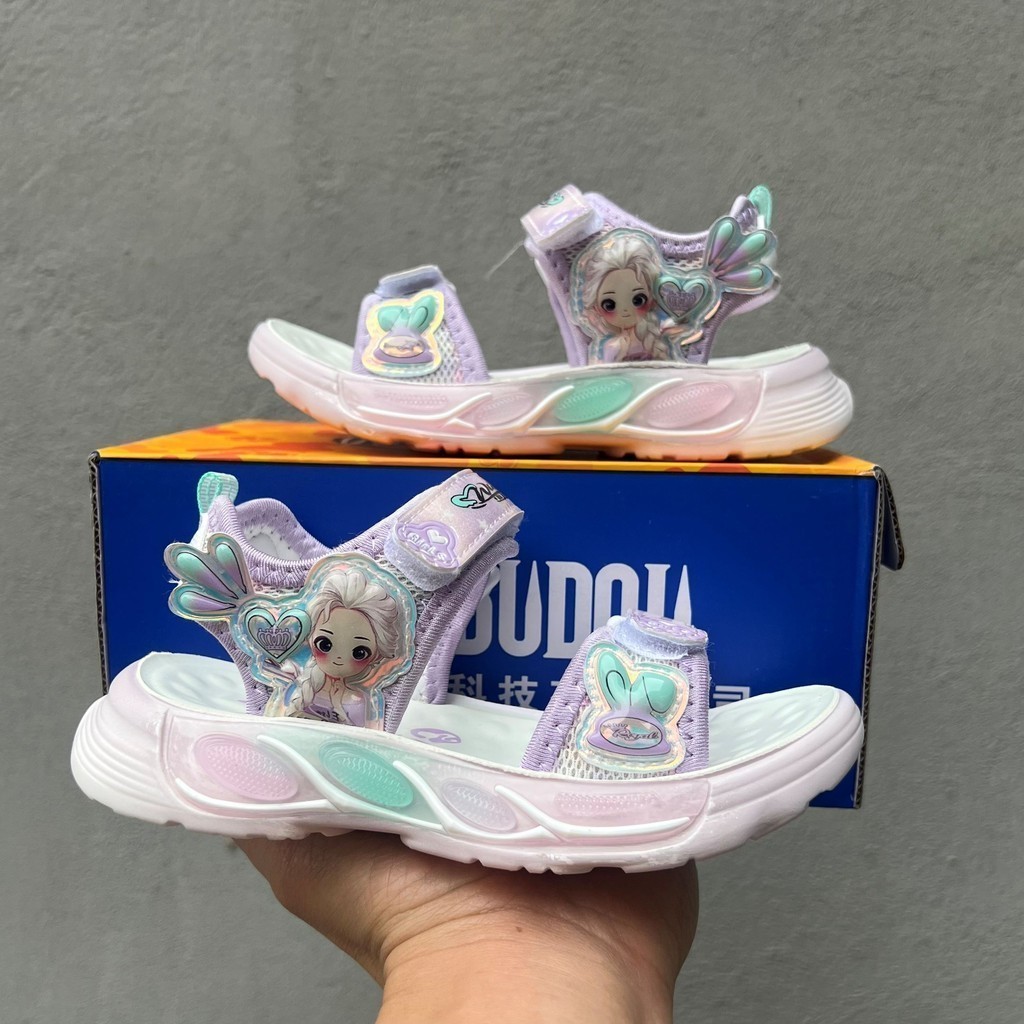 sandal bé trai bé gái dép quai hậu cho bé êm chân khâu đế công chúa chống tượt QCCC full box size đại A12 B12