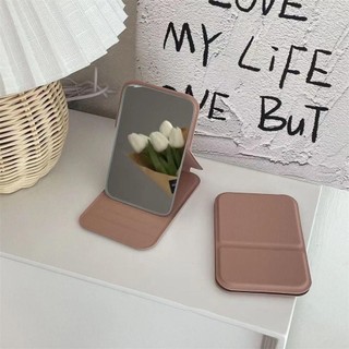 Gương trang điểm để bàn HEARTHLY, Gương trang điểm cầm tay có thể gập lại một mặt, Gương bỏ túi dễ thương di động sáng tạo