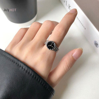 Julyhot Đơn Giản Thiết Kế Đồng Hồ Phong Cách Cá Tính Cô Gái Hợp Thời Trang Cổ Điển Punk Nhẫn Thời Trang Hàn Quốc Quyến Rũ Sáng Tạo Trang Sức Dành Cho Nữ Quà Tặng Massivedeals