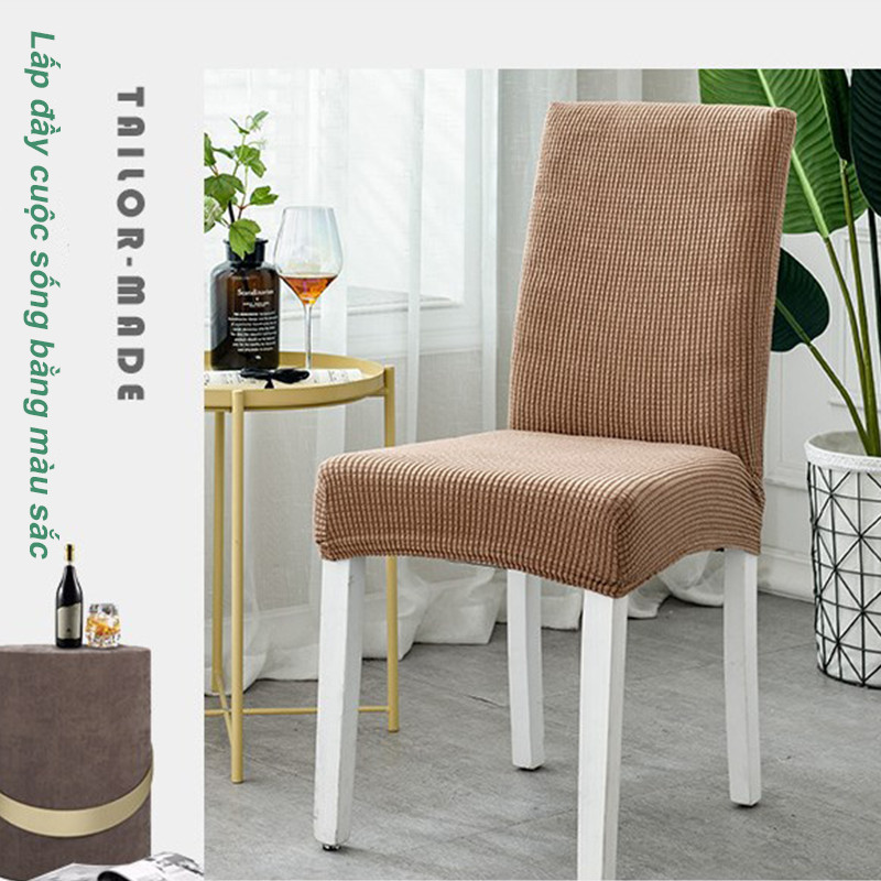Bọc Ghế Ăn Độ đàn hồi cao, kiểu dáng đơn giản, đa dạng phong cách để lựa chọn, rất phù hợp với phụ kiện gia đình
