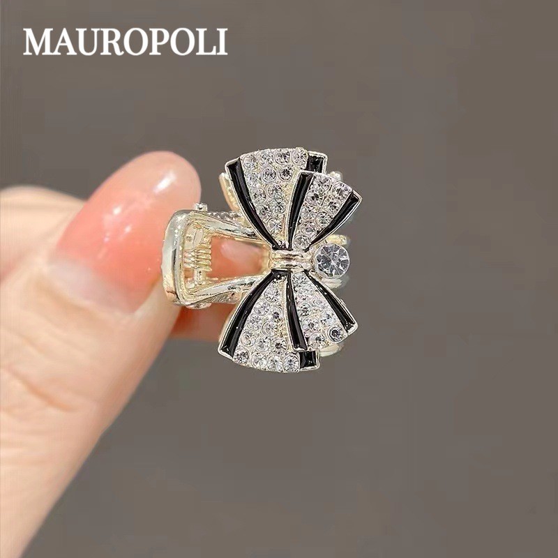 Mauropoli [Sẵn Sàng] Đơn Giản Kích Thước Nhỏ Giả Ngọc Trai Kim Cương Giả Lấy Kẹp Tóc Nơ Bện Tóc Tính Khí Bên Nổ Kẹp Phụ Kiện Tóc