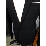 Áo vest nam 1 nút form ôm body cao cấp dày mịn co giãn nhẹ tặng cà vạt đen bản nhỏ 5cm hộp đựng — ảnh 4