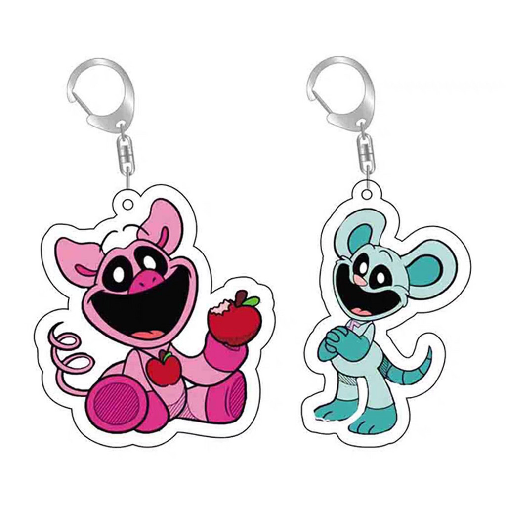 Trò Chơi Cười Critters Móc Khóa Hoạt Hình Hopscotch Catnap Bearhug Acrylic Móc Khóa Nam Nữ Ba Lô Mặt Dây Chuyền