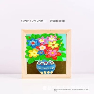 SERENE Khung Đất Sét Trống, Khung Hình Creactive Đa Kích Thước, Trẻ Em Tặng Gỗ DIY Trang Trí Tiệc Để Bàn Trang Trí Trẻ Em Vẽ Tranh