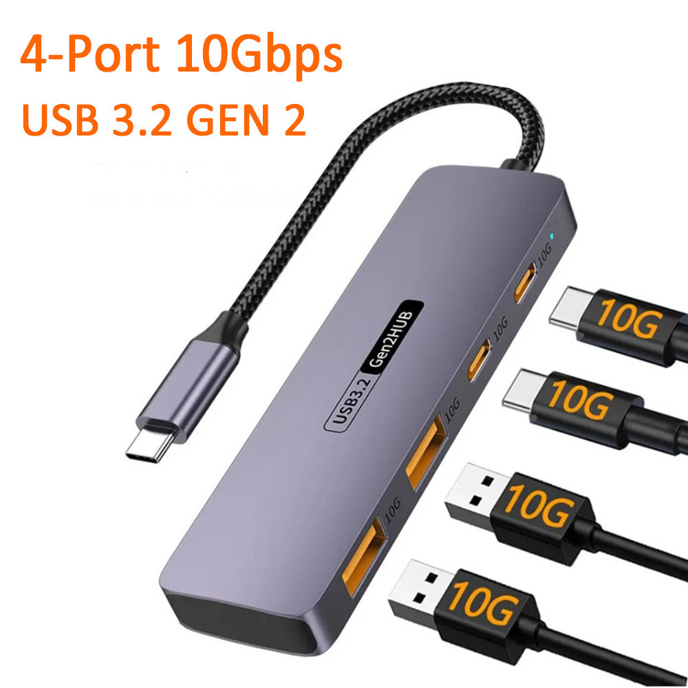 Hub USB C HUB 10Gbps Type-C 3.2 GEN 2 Adapter USB C Sang USB 2A / 2C ...